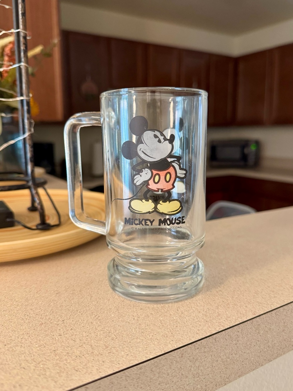 Vintage Heavy Mickey Mouse Glass Mug – Walt Disney Productions